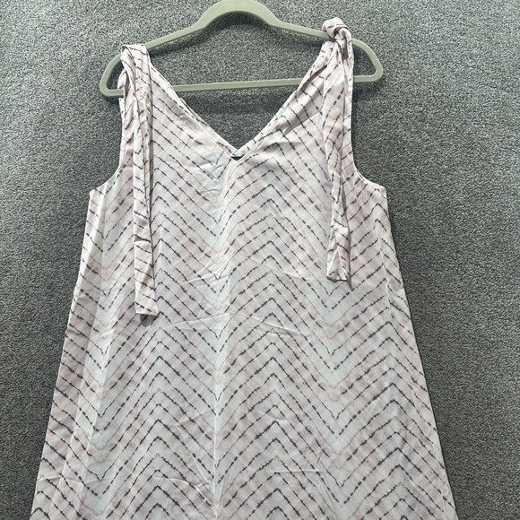 Banana Republic Drop Waist Midi Dress Women Medium Tie Shouder‎ V Neck - Picture 3 of 11